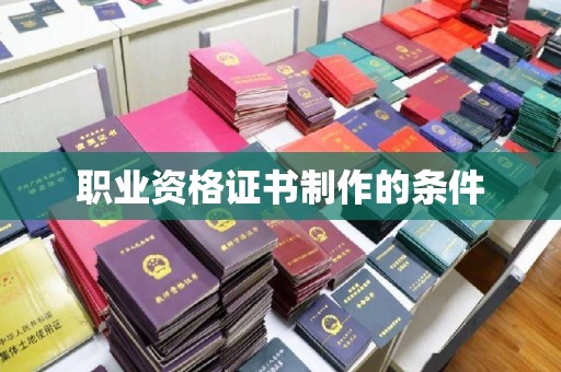 山亭职业资格证书制作的条件